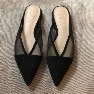 Zara pointy toe flat mule